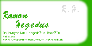 ramon hegedus business card